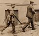 German Freikorps Soldier With Prisoner Helmet Rifle Grenade RPPC Real Photo Post
