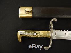 German Matching WWI M-1871 PFM Sawback Bayonet Rare Original