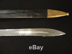 German Matching WWI M-1871 PFM Sawback Bayonet Rare Original