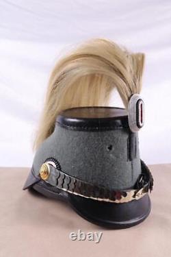 German Police Officer Shacko Helmet Headwear Majors Hat Helmet Black leather