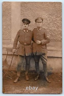 German Soldier Machine Gun Wound Badge Freikorps RPPC Photo Postcard