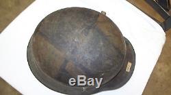 German WW1 camo metal helmet/leather liner