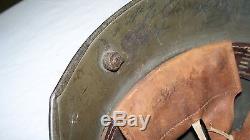 German WW1 camo metal helmet/leather liner