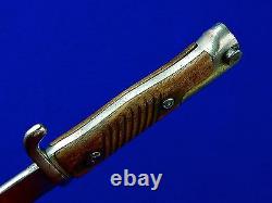 German WW1 m 1898/02 Mauser Saw Back Dress Bayonet Dagger Knife Scabbard Frog