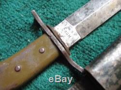 German Ww1 Demag Crank Handle Bayonet Fighting Knife With Scabbard