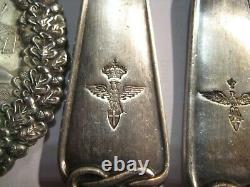 German prussia WWI pilot medal original 1914-1918 and fork and spoons from pilot