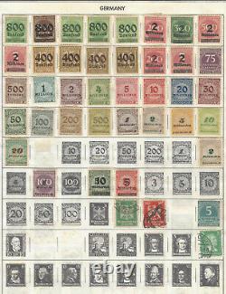 Germany M&u Stamp Lot On Album Page Inflation, Hindenburg, Ebert, Ovpts