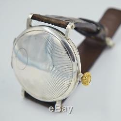 Girard Perregaux Vintage Hunter wrist watch military WW1 trench silver officers