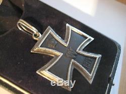 Grand knight cross of iron cross WWI WWII Godet Berlin steel core old case rare