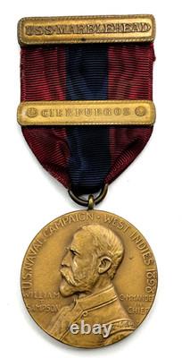 HTF Sampson West Indies Medal U. S. S Marblehead Naval Campaign Cienfuegos Clasp