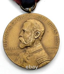 HTF Sampson West Indies Medal U. S. S Marblehead Naval Campaign Cienfuegos Clasp
