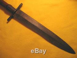 HUGE OLD CONFEDERATE TOOTHPICK DAGGER US CSA CIVIL WAR WW1 WW2 ARMY TRENCH KNIFE