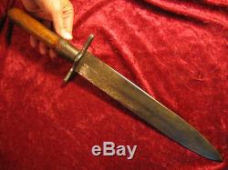 HUGE OLD CONFEDERATE TOOTHPICK DAGGER US CSA CIVIL WAR WW1 WW2 ARMY TRENCH KNIFE