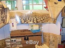 HUGE WW1 Grouping Named US Army Capt. Silver Star Purple Heart Docs. Photos Trunk