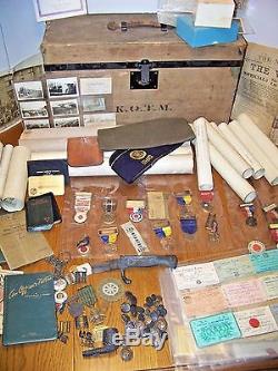 HUGE WW1 Grouping Named US Army Capt. Silver Star Purple Heart Docs. Photos Trunk