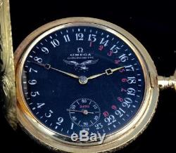 Historic WWI Omega German Luftstreitkräfte pilot's 24h Dial Gold&Diamonds watch