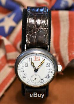 Historical 1918 WW1 Watch Specialties Trench Watch 15j Sterling Silver