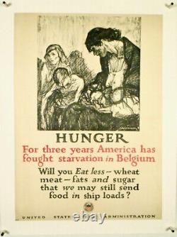 Hunger Original World War One Poster Linen-backed / 1917