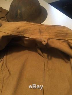 Ied WW1 77th Division Uniform Grouping With Painted Helmet