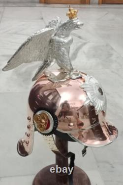 Imperial Eagle German Militaria Prussian Officer Pickelhaube Copper Helmet Gift