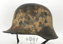 Imperial German WW1 M18 Helmet With Liner Bell L UNIQUE CONCRETE CAMO