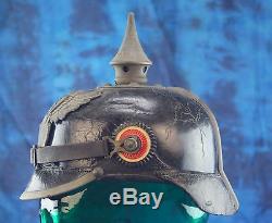 Imperial German WW 1 Pickelhaub 1916 Baden Infantryman Leather Helmet