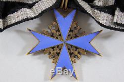 Imperial German World War I Pour Le Merite Blue Max Neck Order with Oak Leaf