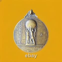 Incredibly Rare WWI Belgium Union Cooperative Liege 1918 Medal Hommage A Medal