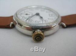 Interesting WWI Period Silver Trench Wristwatch In Perfect Working Order