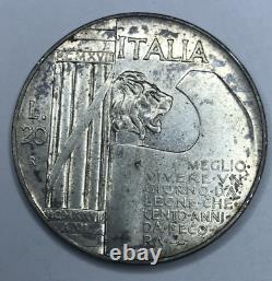 Italy 1928 R 20 Lire / World War I / Silver