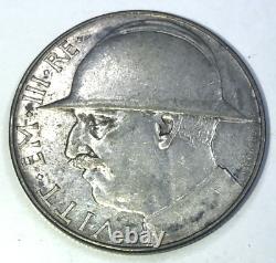 Italy 1928 R 20 Lire / World War I / Silver