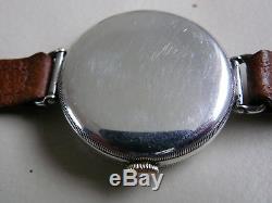J W Benson Longines WW1 silver Trench Watch With Hinged Lugs. Best Example
