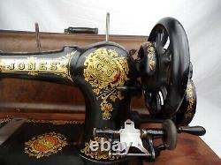 Jones Sewing Machine CS Antique 1893 Manual Pre-WW1 Cased Serial Num 70171