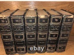 LEATHER Set WORLD WAR ONE! 1916 Volumes 1-6 WWI WWII