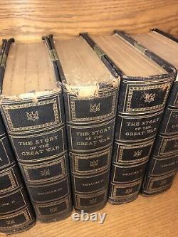 LEATHER Set WORLD WAR ONE! 1916 Volumes 1-6 WWI WWII