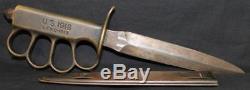 LF&C U. S. 1918 Mark 1 Trench Knife with Scabbard excellent condition WWI