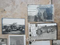 Large Lot of 62 Original WWI Military Related GI Photos, withVehicles, Motorcycles