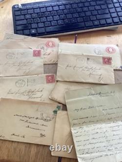 Large col of WW1 letters plus. 1917-1921. Sent to Riverside NJ Mil bases, Hawaii, De