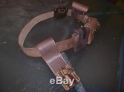 Light horse WWI Leather belt, ammo pouches and bayonet frog (reproduction)