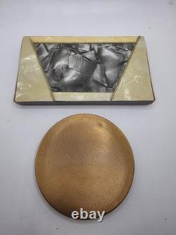 Lot Of 2 WWI/WWII British Trench Art Items, Cigarette Case And Compact Mirror