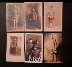 Lot of 34 1910s WWI Era Antique Real Photo Postcards RPPCs US Military