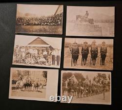 Lot of 34 1910s WWI Era Antique Real Photo Postcards RPPCs US Military