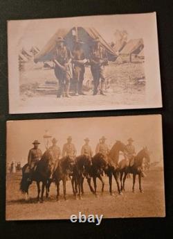 Lot of 34 1910s WWI Era Antique Real Photo Postcards RPPCs US Military
