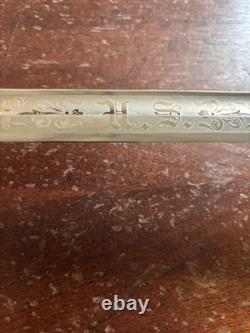 M1902 US ARMY OFFICER DRESS SWORD, M. C. LILLEY 32 blade USA made