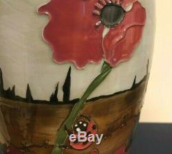 MOORCROFT Lest We Forget Poppy WW1 Armistice Remembrance 25/9 Vase RRP £560