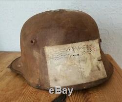 M. 17 German Steel Helmet Post Back WW1