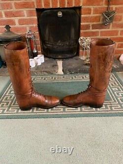 Manfield & Sons Greenlee Style Brown Leather Field Boots With Tree's C1900 WW1