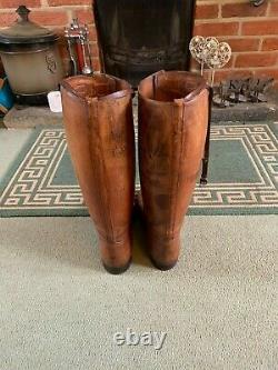 Manfield & Sons Greenlee Style Brown Leather Field Boots With Tree's C1900 WW1