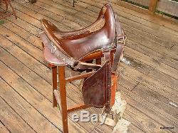 McClellan Saddle Bridle US Military WWI Artillery Horse 11 1/2 Inch Seat Leather