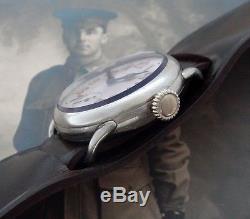Men's WWI Era American Waltham Watch Co. Oversized Trench Watch SERVICED